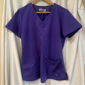 NWOT Women’s Grey's Anatomy Purple Scrub Top Size Medium